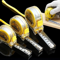 Retractable Steel Tape Measure Portable Metric Scale Ruler Metal Measuring Rulers for Length Width Woodworking Hand Tools