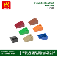 Wange 75Pcs/Lot 3298 2x3 Slope Building Blocks Moc DIY Accessories Compatible with Brick Children Toys Gift Box