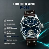 Hruodland 2026 Neue F016 Mechanische Herrenuhr Saphirglas 10Bar Taucheruhr Mattiertes Zifferblatt BGW-9 Leuchtend Reloj Hombre Uhren für Herren Geschenk
