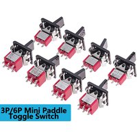 1PCS 3P/6P 5A/125VAC SH T80-R Series Mini Paddle Toggle Switch Square Snap-in Panel Mount