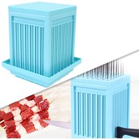 Beef Pork Meat Barbecue Stringer Box Machine Barbecue Accessories Skewer Tools Vegetables 49 Holes Kebab Maker