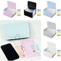 Fashion 7 Layer A6 File Folder Large Capacity Waterproof Organ Bag with Index Tabs Bill Storage Bag