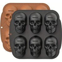 Skull-Shaped Silicone Mold for DIY Cake Decorating Baking Reusable Easy-to-User Day of the Dead and Halloween