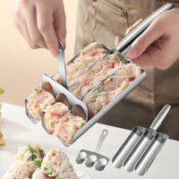 304 Stainless Steel Meatball Scoop Easy-Release Non-Stick Fish Beef Ball Dumplings Maker DIY Kitchen Tools Cooking Supplies