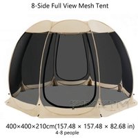 Pop Up Panoramic Mesh Tent Large Full View Mesh Tent for Backyard Patio Camping Picnic Beach Bug Proof High Ventilation