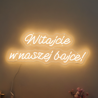 Witajcie w naszej bajce! Neon LED Sign For Wedding Birthday Party Engagement Aesthetics Neon Light Room Wall Decoration lights