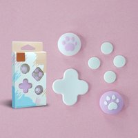 For Joy-con NS Silicone Keys Direction Keys Joystick Cat Paw Keycaps Silicone Soft Pad Button Keycaps