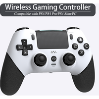 For PS4/PS4 Pro/PS4 Slim Gaming Controller Wireless Bluetooth-Compatible Console Controller Dual Vibration Joystick for PC