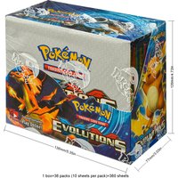 360Pcs English Pokémon TCG: Evolutions Box Pokemon trade card 36 Pack Box