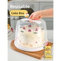 Transparent Frosted round Cake Box 6810 Inch Handheld Baking Cooking Packaging Box Birthday Cake Baking Packaging Box