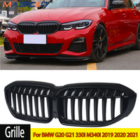 MagicKit do BMW serii 3 G20 G21 2019+ PRZEDNI KIDNEY GRILLE GRILL GLOSS BLACK SINGLE BAR