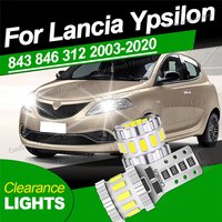2PCS High Bright Car LED Clearance Light T10 Canbus LED Bulbs For Lancia Ypsilon 843 846 312 2003-2015 2016 2017 2018 2019 2020