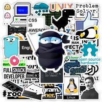 Developers Programming Languages Stickers Logo Github Go Python Linux DIY Toy Gift Decorative Decal for Phone Laptop Waterproof
