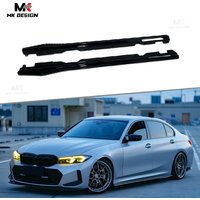 ABS VTEN Style Side Skirts Extension Lip Aprons for BMW 3 Series G20 G28 LCI 2023-2024 Gloss Black Side Skirts Auto Parts