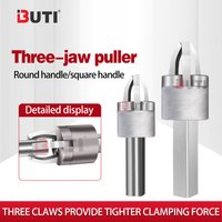 CNC Lathe Straight Handle Cutting Accessories Automatic Three Jaw Puller Feeding Clamp 16/25 Square Handle 20/25/32 Round Handle