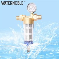 Waternoble Pure Water Whole House Pre-Filtration System Reusable Rotary Sediment Filter Brass Prefilter & Stainless Steel Mesh