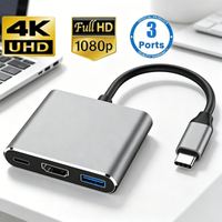 3 in 1 hdmi-compatible Adapter USB HUB Male To Femal USB 3.1 Type-C To USB 3.0 Charge Adapter Converter for PC Laptop Macbook