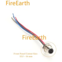NMEA 2000 M12 5Pin A Code Male Cable Bulkhead Front Panel Mount IP67 Pre-Assembly Pigtail Wireable Cable Socket Receptacle 30cm