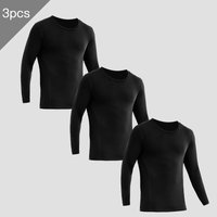 3pcs Men's single warm underwear boys in the thick and thin velvet cold foundation undershirt wearing a coat autumn clothes