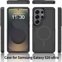 Heavy Duty Armor Rugged Magnetic Shockproof Phone Case For Samsung Galaxy S26 Ultra Plus For MagSafe TPU+PC OTT-BOX Back Cover