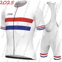 AliExpress NONE British 2025 Cycling Jersey Set Great Britain Team Men Bicycle White Clothing Road Bike Shirts Suit Bicycle Bib Shorts MTB
