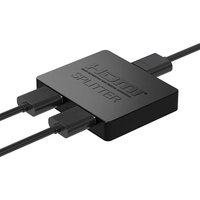 4Kx2K HDMI Splitter 1 in 2 out 1080P 60Hz HDMI Video Splitter 1 Source to 2 Screens Duplicate Display for PC Laptop Monitor TV