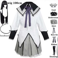 Anime Akemi Homura Cosplay Kostüm Kampf Uniform Strümpfe Akemi Homura Outfits