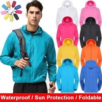 Men Women Waterproof Jacket Windbreaker Women Sun Protect Clothing Fishing Rain Wind Breaker Coat Camping Waterproof Jacket