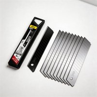 18mm Wide 0.5mm Thick Utility Knife Blade 9 Silver 1 Black Rust-proof Extra Thick Durable for DIY Cutting Replacement Blade