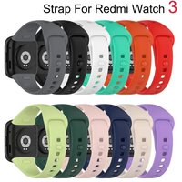 Silicone Strap For Xiaomi Redmi Watch 3 Active Watch Band With Protective Film For Redmi Watch 3 Lite Strap Replacement Bracelet