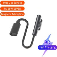 15V PD Fast Charging USB C Power Supply For Microsoft Surface Pro X 8 7 6 5 4 3 Go Book Converter Charger For Microsoft Adapter