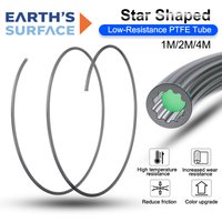 Sternförmiges PTFE-Rohr mit niedrigem Widerstand und hoher Temperaturbeständigkeit, 4 mm Außendurchmesser, Filamentführung für Bambu Lab, Creality, Voron, Anycubic 3D-Druckerteile