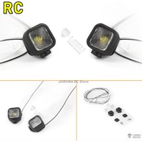 2 PCS RC Toy Car Crawler LED Squar Light Spotlight Lighting For Tamiya 1/14 RC Truck Wheel Loader 1/12 Crawler Car TRX4 Parts