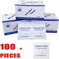 10/100Pcs Disposable Alcohol Cotton Pads Disinfectant Wipe Alcohol Tablets Home Outdoor Cleaning Care Tools 75% Alcohol Wet Wipe
