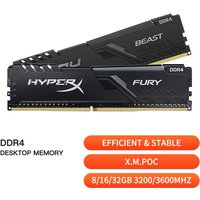 HypeX Memoria Desktop RAM DDR4 64(32X2) 32 16 8GB 3600 3200MHz PC4-28800 25600 288Pin X.M.P Heatsink Memory For Desktop Computer
