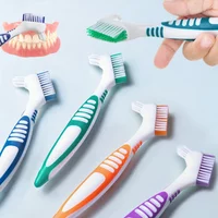 Double Sided Toothbrushes Portable Denture Brush Invisible Braces Orthodontic Retainer Descaling Cleaning Brush Supplies Tools