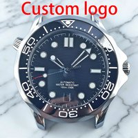 Customizable logo 41mm case 316L stainless steel sapphire glass suitable for NH35 automatic mechanical Seamaster Diver 300M