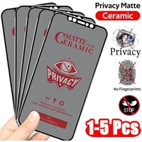 1-5PCS Matte Privacy Screen Protectors For iPhone 18 17 16 15 Pro Max 14 13 12 11 Air X XR XS 7 8 Plus SE Anti Spy Ceramic Film