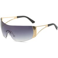 AliExpress DOHOHDO Cyberpunk Y2K Sunglasses Women Men Fashion Luxury Brand Design Rimless One Piece Sun Glasses Outdoor Cycling Shade Eyewear UV400