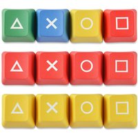 Dye Sublimation 4 keys Arrow keys Dye Sublimation Color Yellow Black Red Mechanical Keyboard Keycaps Cross Shaft