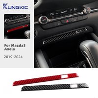 Real Soft Carbon Fiber Sticker For Mazda 3 Axela 2019 2020 2021 2022 2023 2024 2025 LHD RHD Car Central Control USB Frame Trim