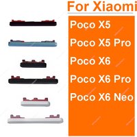 Power On/Off Switch Volume Buttons For Xiaomi Poco X5 X6 Pro X6 Neo Power Volume Audio Side Keys Replacement Repair Parts
