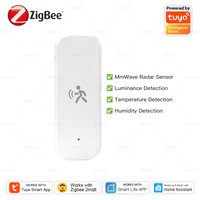 Zigbee 10G MmWave Radar Motion Sensor Human Detector with Illuminance Temperature Humidity Sensor Support Tuya Zigbee2MQTT