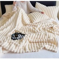 Rabbit Fur Plush Blanket Multifunctional Nap Blanket French Velvet Summer Air Conditioning Blanket Small Blanket Sofa Cover Blan