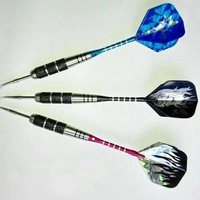 22g All Metal Dart Needle Carved Stainless Iron Aluminum Alloy 5 Line Aluminum Rod Flying Needle Random Portable Outdoor Supply