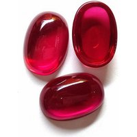 Natural Ruby Oval Cabochon Smooth Polished Surface Egg Shape Large Blood-red Ruby Cabochon Flat Back For Jewelry Making Gem