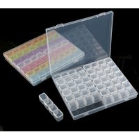 Transparent Nails Art Organizer Storage Box Separable Plastic Jewelry Box Nail Beads Diamonds Rhinestone Compartment Case