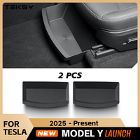 2 PCS For Tesla New Model Y 2025 2026 Launch Juniper Front Seats Under Seat drawer TPE Storage Box