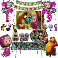 Girl And Beard Birthday Party Decorations Paper Cup Plates Napkin Tablecloth Caketopper Balloons For Girls Baby Shower Supplies