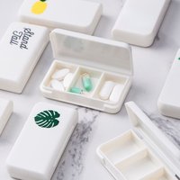 2pcs 3 Grids Mini Pill Case Plastic Travel Medicine Box Cute Small Tablet Pill Storage Organizer Holder Container Dispenser Case